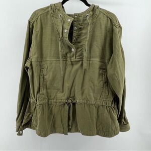 American Eagle Outfitters Women's medium Green Hooded Army Military Jacket